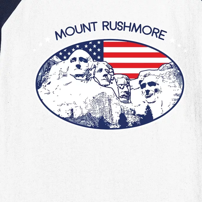 Mount Rushmore Usa America South Dakota Baseball Sleeve Shirt