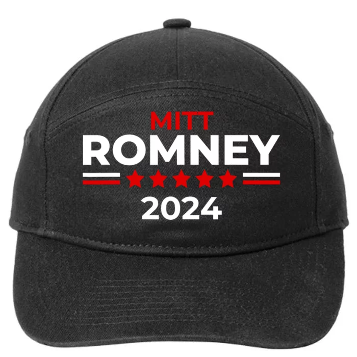 Mitt Romney Utah Senator Republican For President 2024 7-Panel Snapback Hat