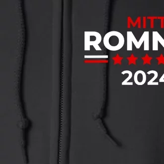 Mitt Romney Utah Senator Republican For President 2024 Full Zip Hoodie