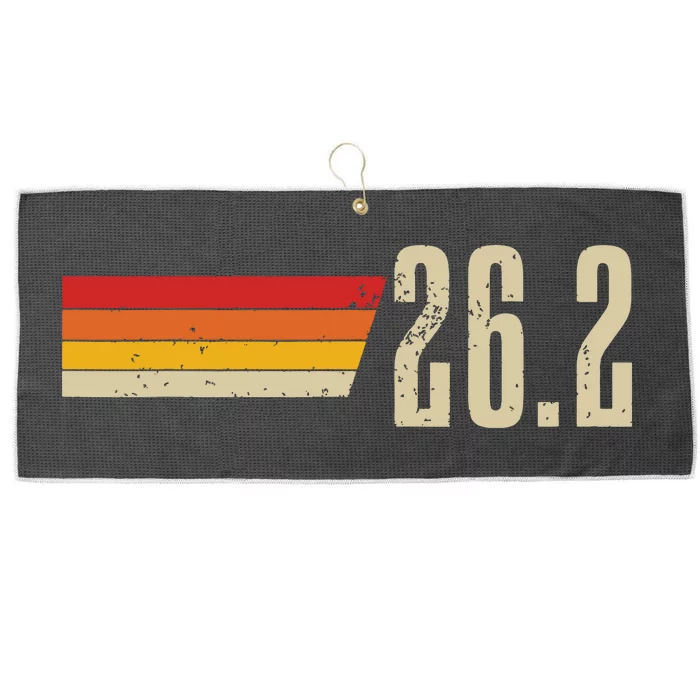 Marathon Running Vintage 262 Miles Retro Marathon Runner Large Microfiber Waffle Golf Towel