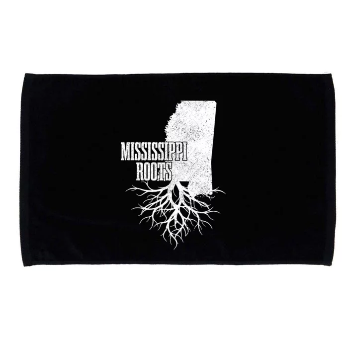 Mississippi Roots Vintage Usa Patriotic Pride State Map Microfiber Hand Towel