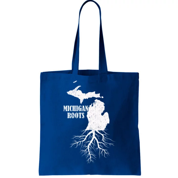 Michigan Roots Vintage Pride State Map Gift Tote Bag