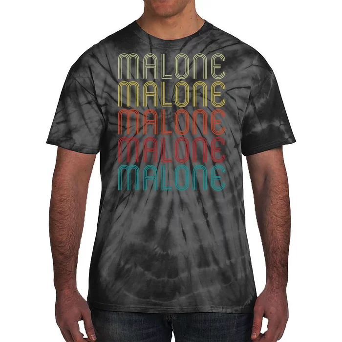 Malone Retro Vintage Style Name Gift Tie-Dye T-Shirt