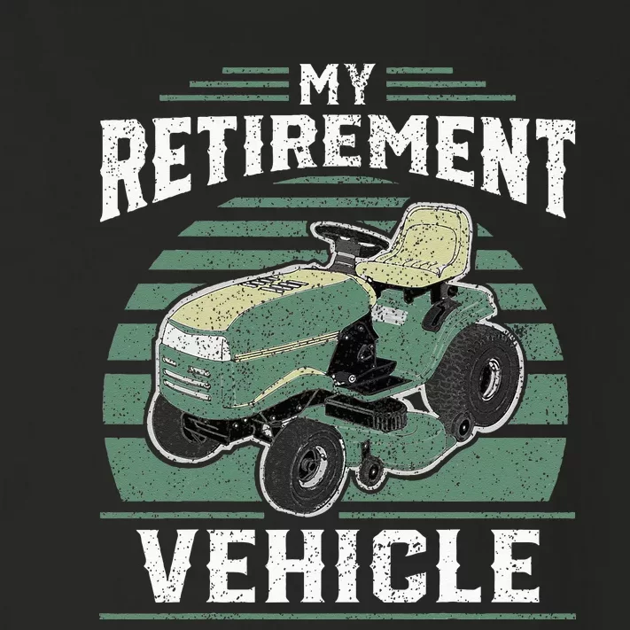 My Retirement Vehicle Funny Riding Lawn Mower Retro Dad Gift Toddler Long Sleeve Shirt