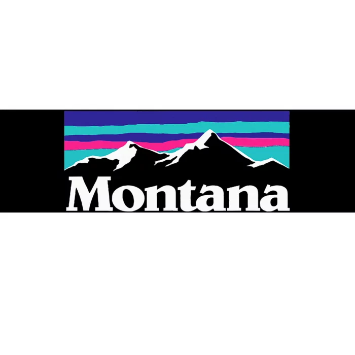 Montana Retro Vintage Mountain Outdoors State Bumper Sticker