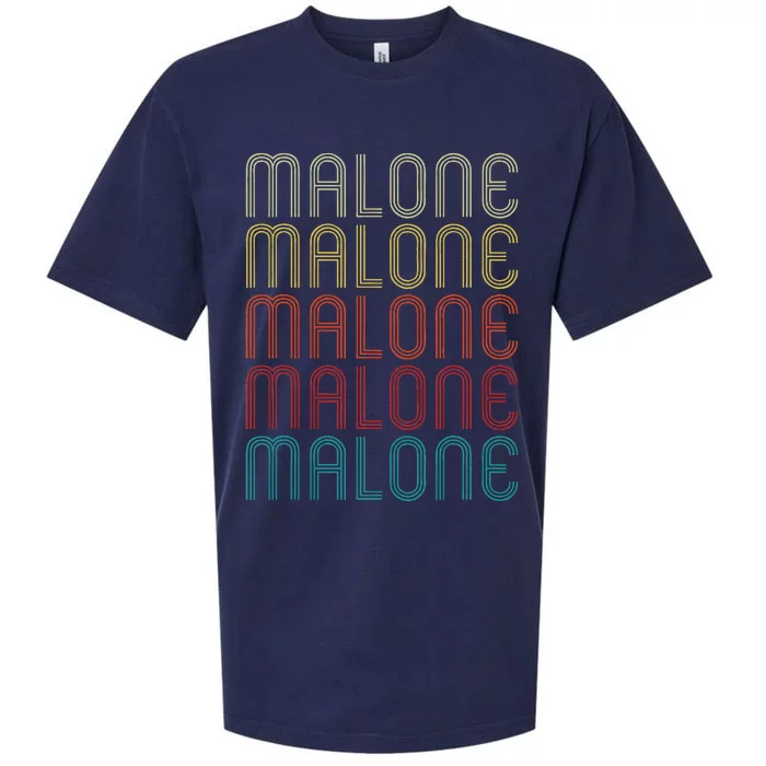 Malone Retro Vintage Style Name Gift Sueded Cloud Jersey T-Shirt