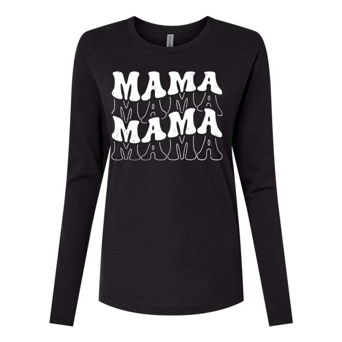 Mama Retro Vintage Cute Gift Womens Cotton Relaxed Long Sleeve T-Shirt