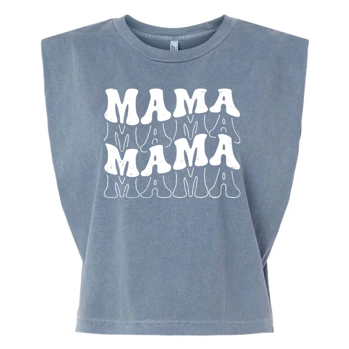 Mama Retro Vintage Cute Gift Garment-Dyed Women's Muscle Tee