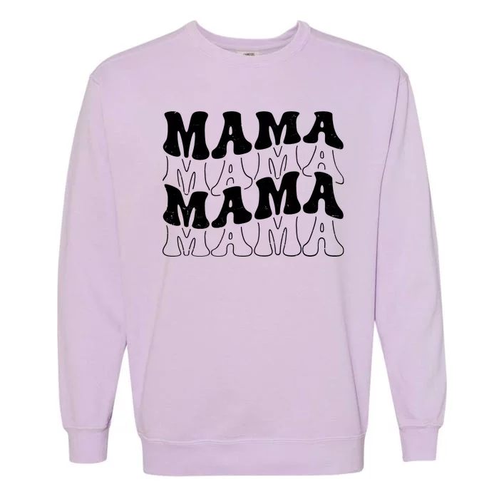 Mama Retro Vintage Cute Gift Garment-Dyed Sweatshirt