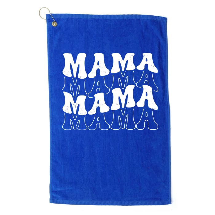 Mama Retro Vintage Cute Gift Platinum Collection Golf Towel