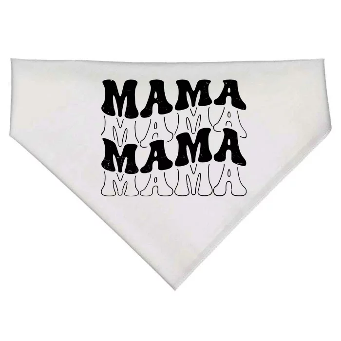 Mama Retro Vintage Cute Gift USA-Made Doggie Bandana