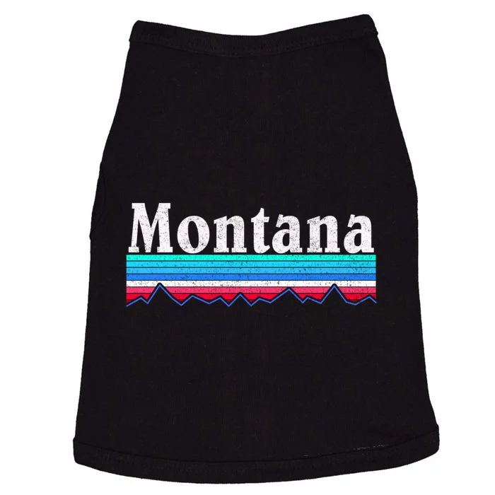 Montana Retro Vintage Outdoors Mountain Graphic Design Doggie Tank