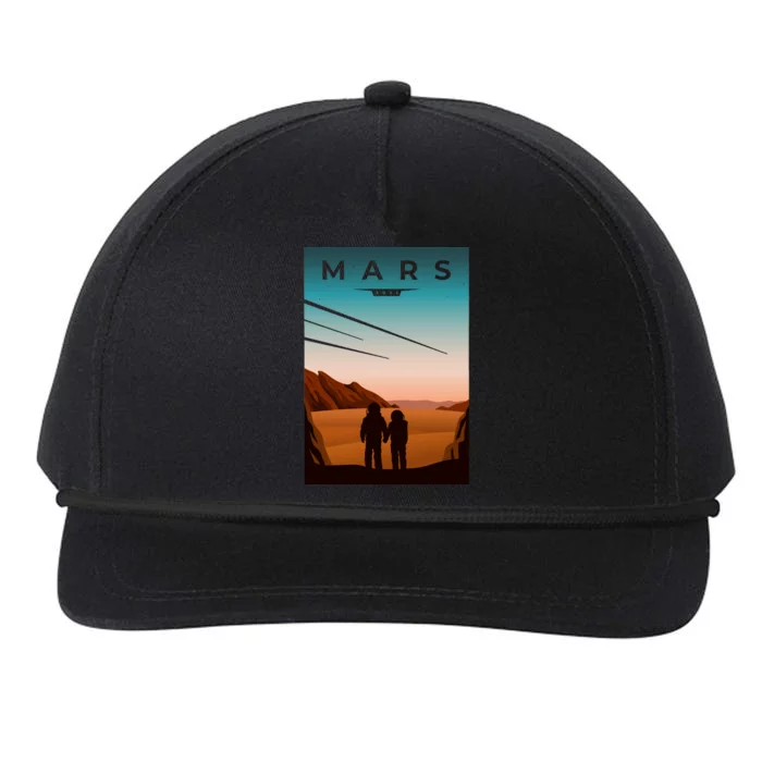 Mars Retro Vintage Poster Snapback Five-Panel Rope Hat