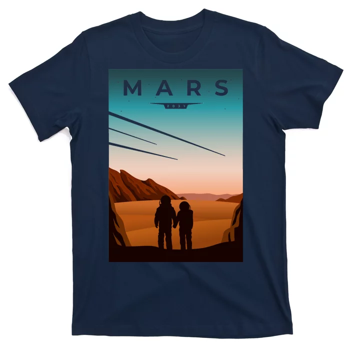 Mars Retro Vintage Poster T-Shirt