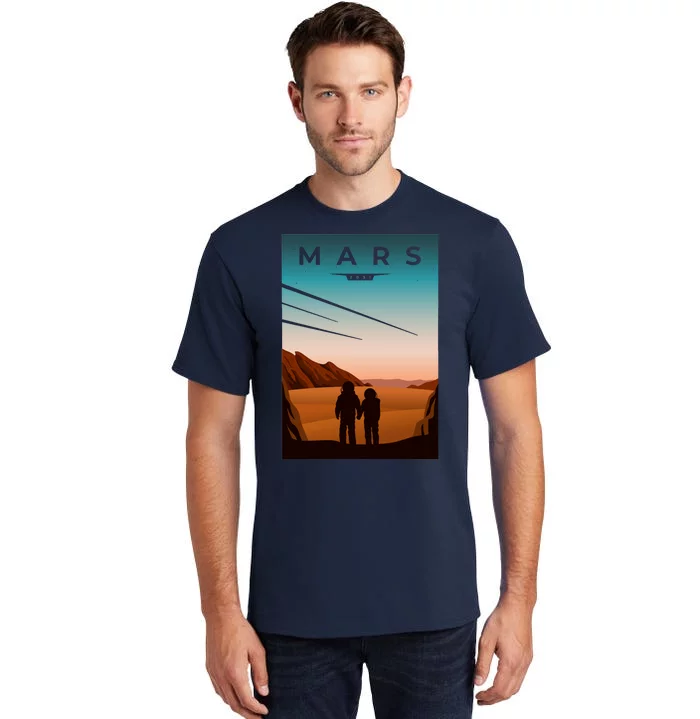 Mars Retro Vintage Poster Tall T-Shirt