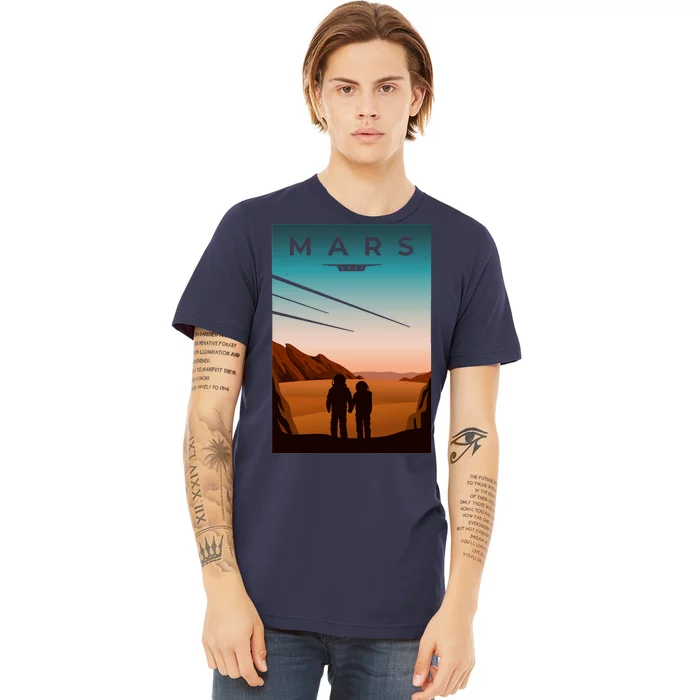 Mars Retro Vintage Poster Premium T-Shirt