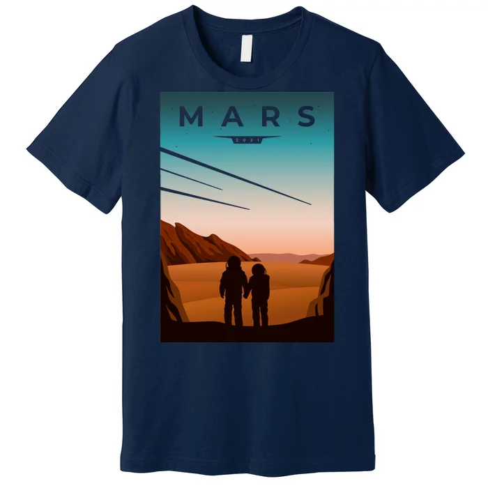 Mars Retro Vintage Poster Premium T-Shirt