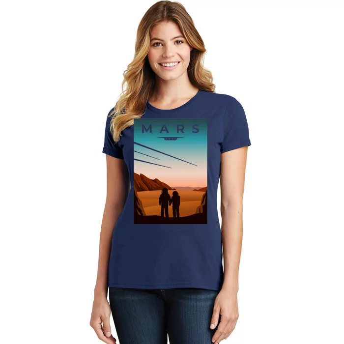 Mars Retro Vintage Poster Women's T-Shirt