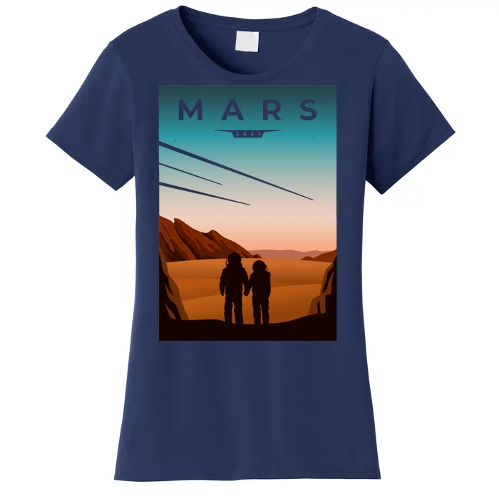 Mars Retro Vintage Poster Women's T-Shirt