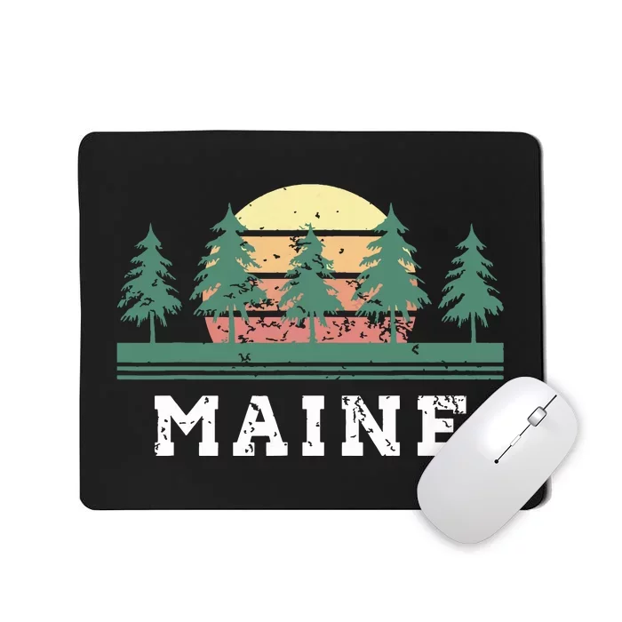 Maines Retro Vintage Gift Women Mousepad