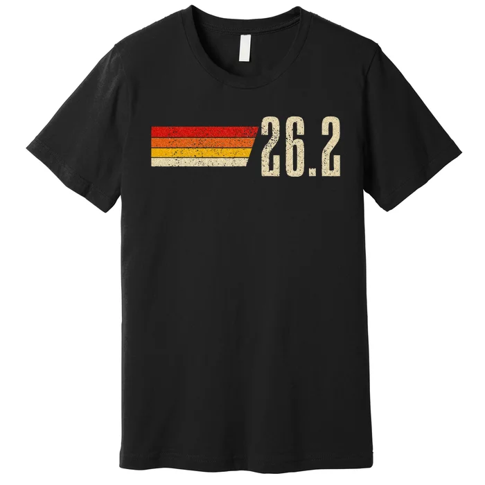 Marathon Running Vintage 26.2 Miles Retro Marathon Runner Premium T-Shirt