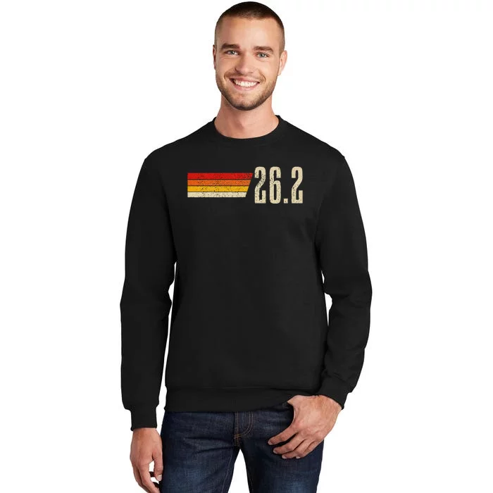 Marathon Running Vintage 26.2 Miles Retro Marathon Runner Tall Sweatshirt