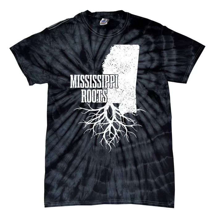 Mississippi Roots Vintage Usa Patriotic Pride State Map Tie-Dye T-Shirt