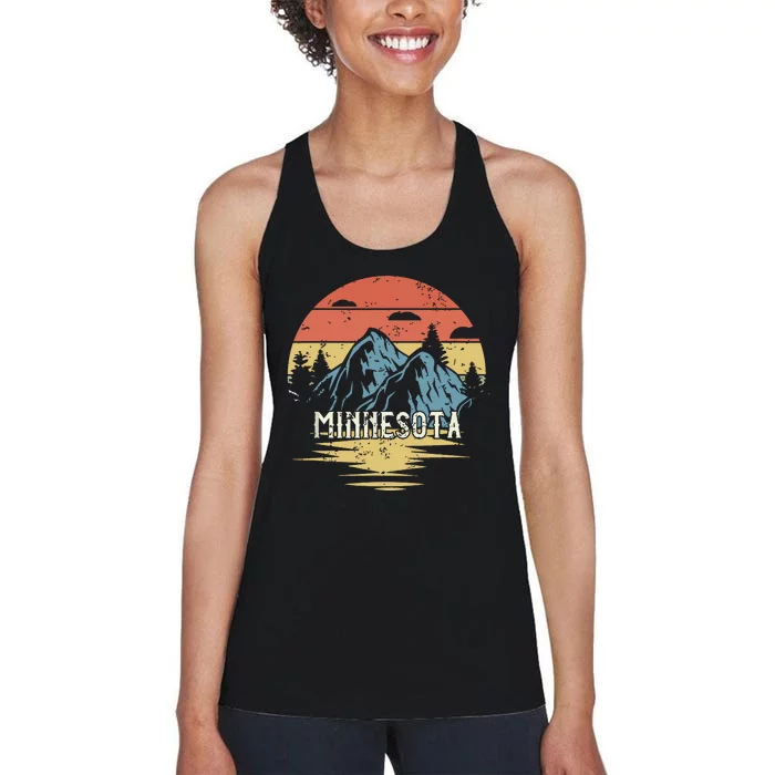 Minnesota Retro Vintage Women's Racerback Tank