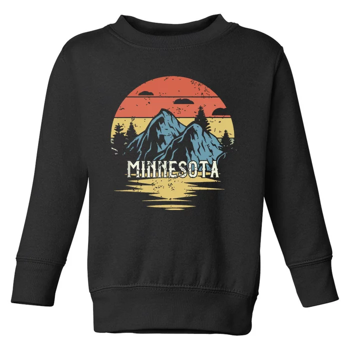 Minnesota Retro Vintage Toddler Sweatshirt