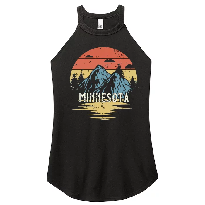 Minnesota Retro Vintage Women’s Perfect Tri Rocker Tank