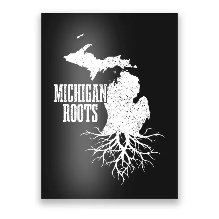 Michigan Roots Vintage Pride State Map Gift Poster