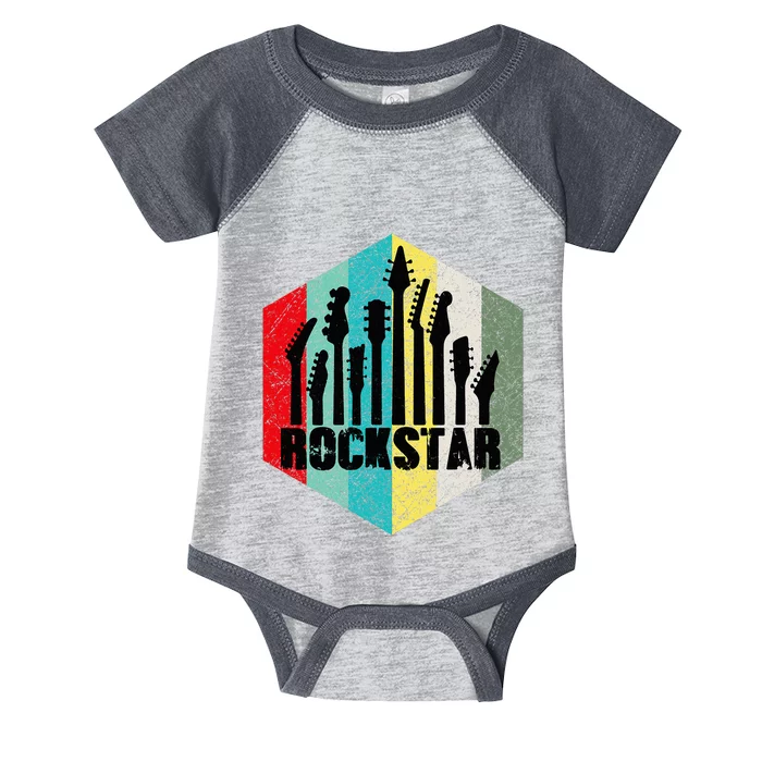 Music Rockstar Vintage Guitar Infant Baby Jersey Bodysuit