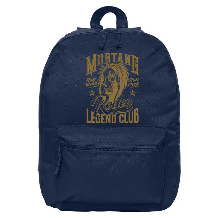 Mustang Run Wild Run Free Rodeo Legend Club 16 in Basic Backpack