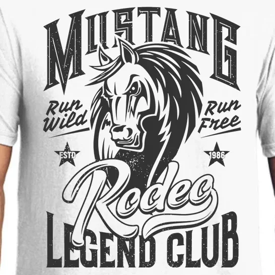 Mustang Run Wild Run Free Rodeo Legend Club Pajama Set