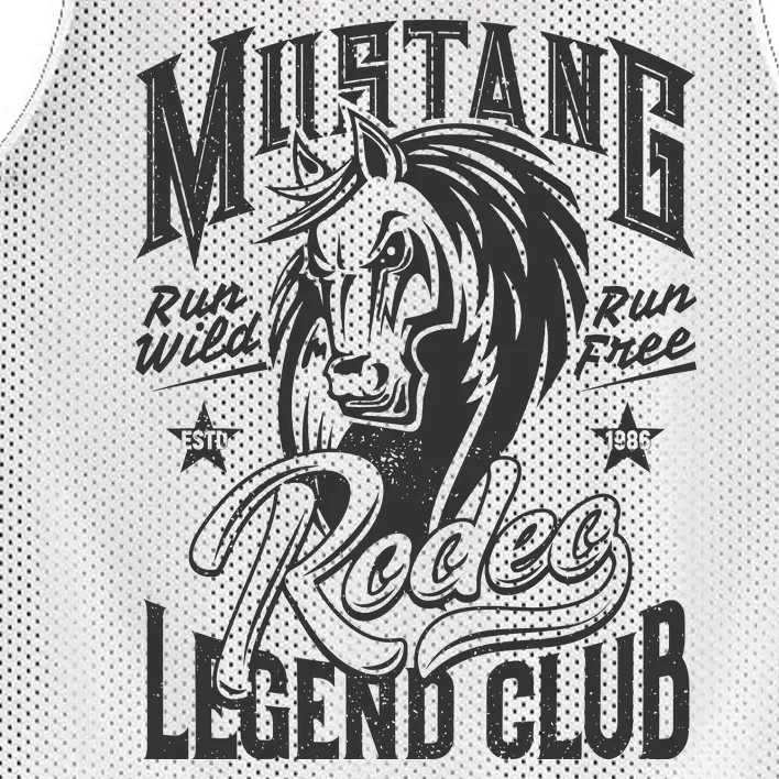 Mustang Run Wild Run Free Rodeo Legend Club Mesh Reversible