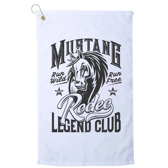 Mustang Run Wild Run Free Rodeo Legend Club Platinum Collection Golf Towel