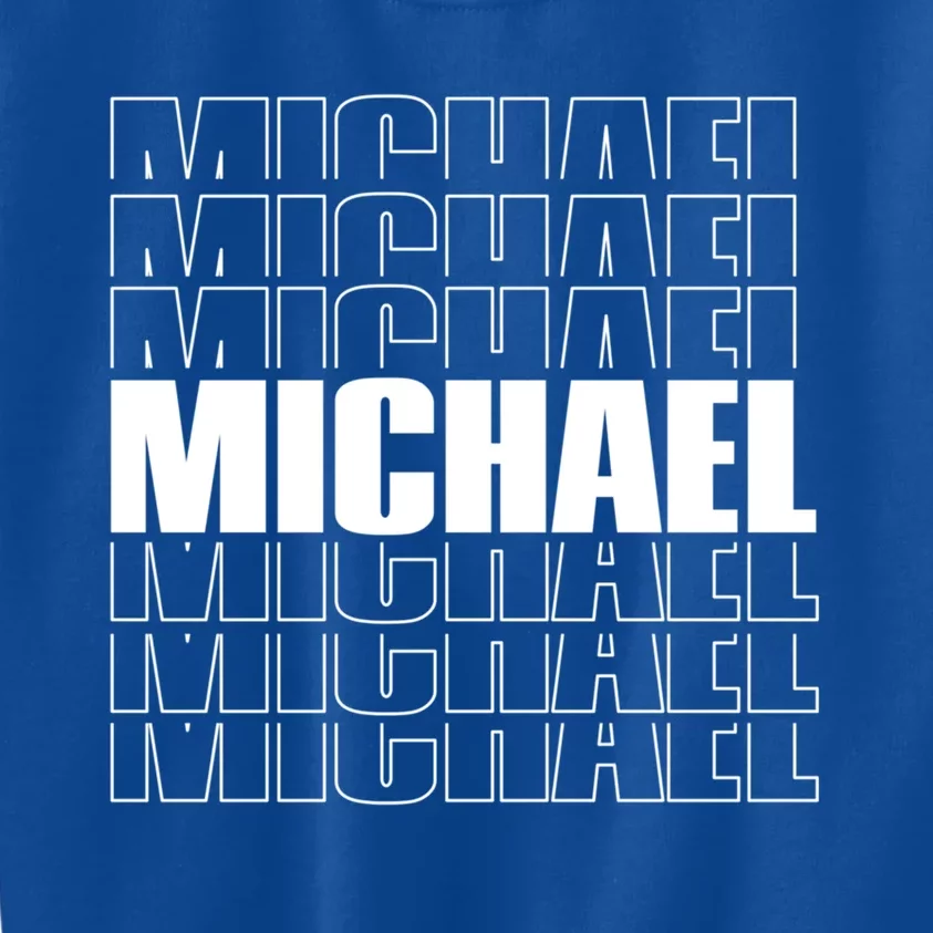 Michael Repeated Word Retro Personalized First Name Cool Gift Kids Sweatshirt