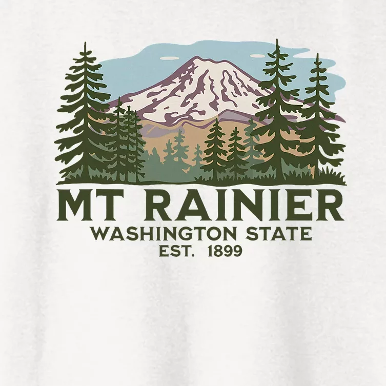 Mount R.A.I.N.I.E.R Washington S.T.A.T.E. Mt Women's Crop Top Tee