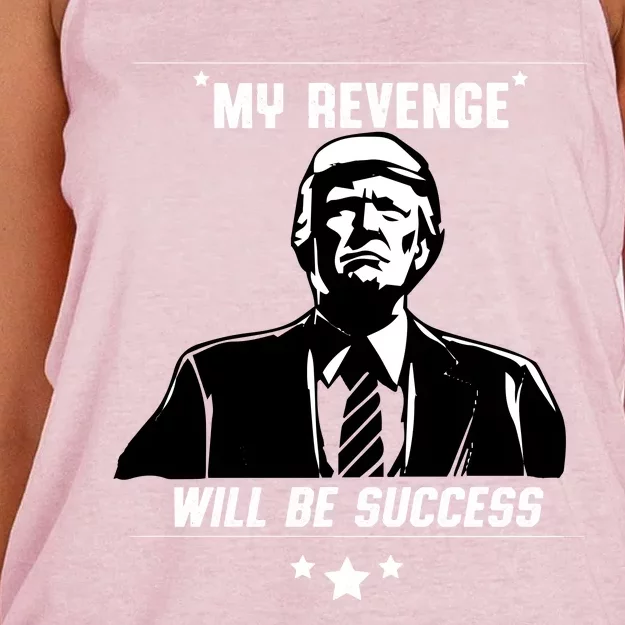 My Revenge Will Be Success Women's Knotted Racerback Tank