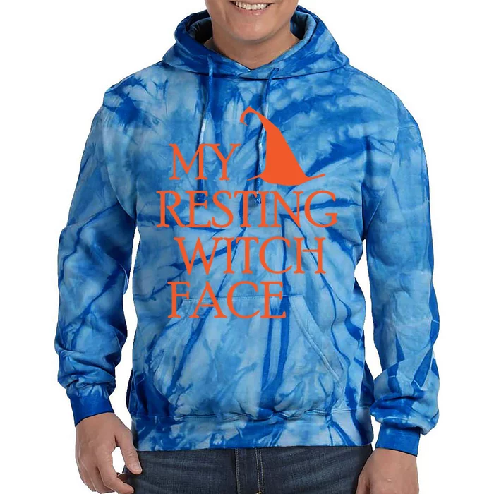 My Resting Witch Face Snarky Halloween Witch Gift Tie Dye Hoodie