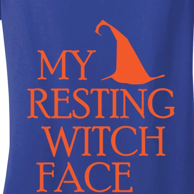 My Resting Witch Face Snarky Halloween Witch Gift Women's V-Neck T-Shirt