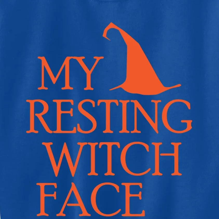 My Resting Witch Face Snarky Halloween Witch Gift Kids Sweatshirt