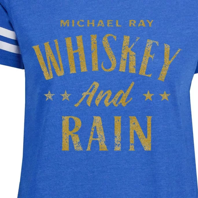 Michael Ray Whiskey And Rain Enza Ladies Jersey Football T-Shirt