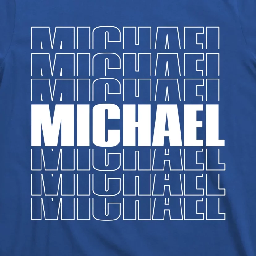 Michael Repeated Word Retro Personalized First Name Gift T-Shirt