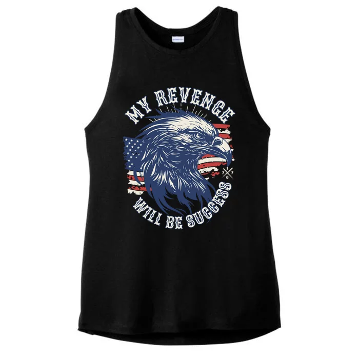 My Revenge Will Be Success Vote Trump 2024 47th Us President Gift Ladies Tri-Blend Wicking Tank