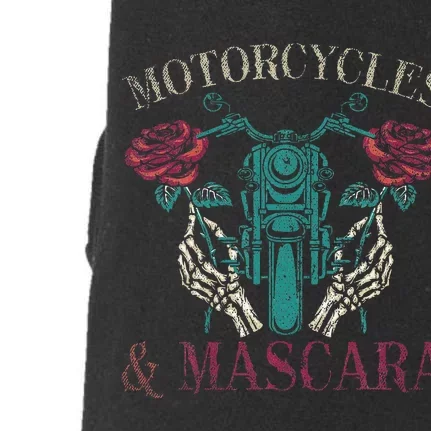 Motorbike Riding Women Motorcycles And Mascara Roses Biker Doggie 3-End Fleece Hoodie