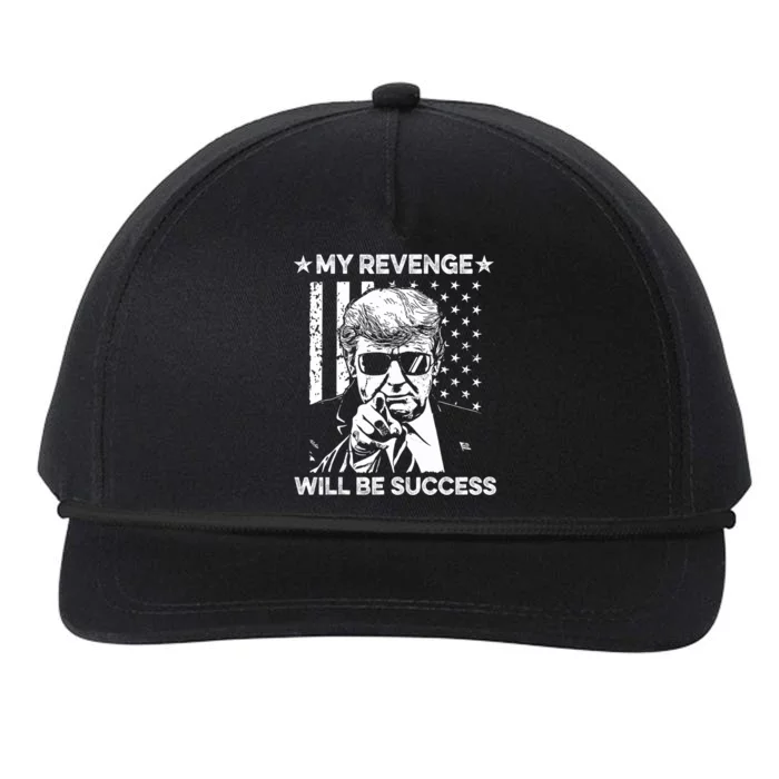 My Revenge Will Be Success Trump American Flag Snapback Five-Panel Rope Hat