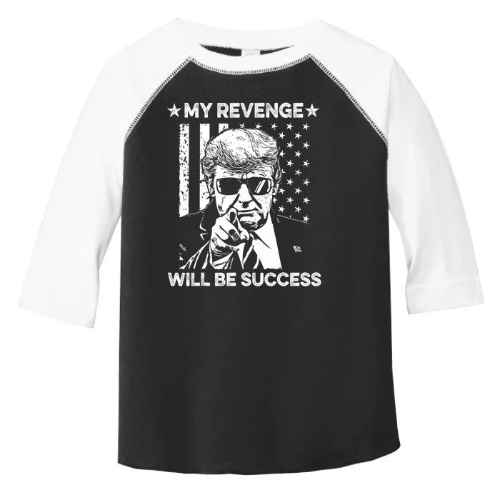 My Revenge Will Be Success Trump American Flag Toddler Fine Jersey T-Shirt