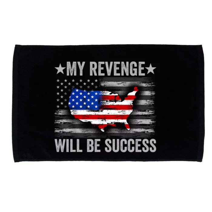 My Revenge Will Be Success Trump American Flag Microfiber Hand Towel