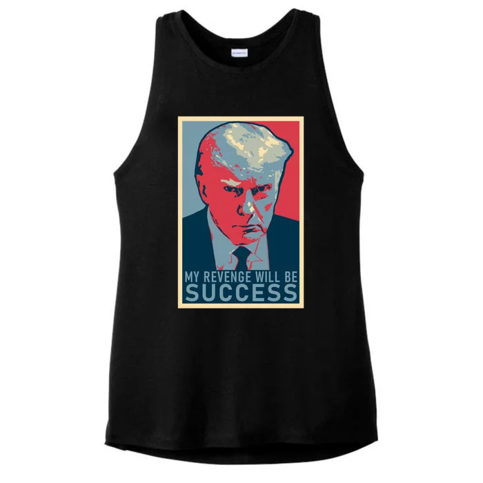 My Revenge Will Be Success Donald Trump Mug Shot 2024 Supporter Gift Ladies Tri-Blend Wicking Tank